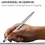 1 Stuks - Touch Pen - 2 in 1 Stylus Pen voor smartphone en tablet - Metaal - Zilver