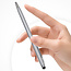 1 Stuks - Touch Pen - 2 in 1 Stylus Pen voor smartphone en tablet - Metaal - Zilver