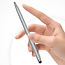 6 Stuks - Touch Pen - 2 in 1 Stylus Pen voor smartphone en tablet - Metaal - Zilver