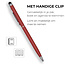 6 Stuks - Touch Pen - 2 in 1 Stylus Pen voor smartphone en tablet - Metaal - Rood