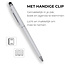 1 Stuks - Touch Pen - 2 in 1 Stylus Pen voor smartphone en tablet - Metaal - Wit