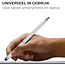 1 Stuks - Touch Pen - 2 in 1 Stylus Pen voor smartphone en tablet - Metaal - Wit