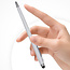 6 Stuks - Touch Pen - 2 in 1 Stylus Pen voor smartphone en tablet - Metaal - Wit