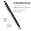 3 Stuks - Touch Pen - 2 in 1 Stylus Pen voor smartphone en tablet - Metaal - Zwart