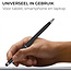 6 Stuks - Touch Pen - 2 in 1 Stylus Pen voor smartphone en tablet - Metaal - Zwart