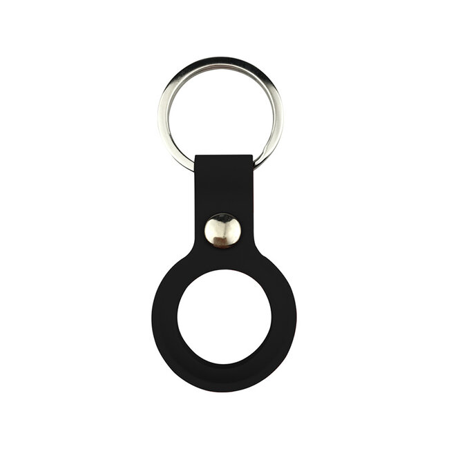 Apple Airtag-sleutelhanger - Siliconen AirTag Hoesje - AirTag Apple Case - Met Keychain - Zwart