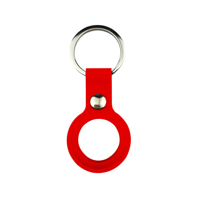 Apple Airtag-sleutelhanger - Siliconen AirTag Hoesje - AirTag Apple Case - Met Keychain - Rood