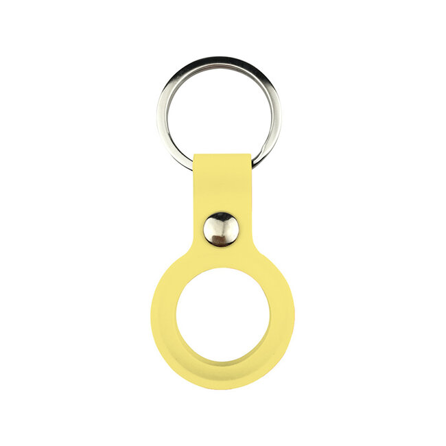 Apple Airtag-sleutelhanger - Siliconen AirTag Hoesje - AirTag Apple Case - Met Keychain - Geel