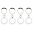 4-Pack Apple Airtag-sleutelhanger - Siliconen AirTag Hoesje - AirTag Apple Case - Met Keychain - Wit