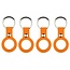 4-Pack Apple Airtag-sleutelhanger - Siliconen AirTag Hoesje - AirTag Apple Case - Met Keychain - Oranje