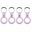 4-Pack Apple Airtag-sleutelhanger - Siliconen AirTag Hoesje - AirTag Apple Case - Met Keychain - Paars