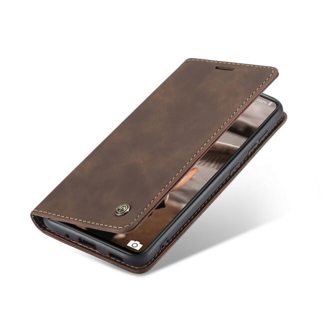CaseMe - Samsung Galaxy S20 FE Hoesje - Wallet Book Case - Magneetsluiting - Donker Bruin