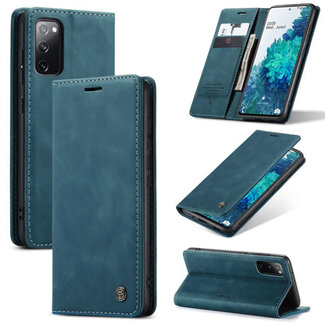 CaseMe CaseMe - Samsung Galaxy S20 FE Hoesje - Wallet Book Case - Magneetsluiting - Blauw