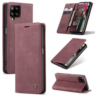 CaseMe CaseMe - Samsung Galaxy A12 Hoesje - Wallet Book Case - Magneetsluiting - Rood