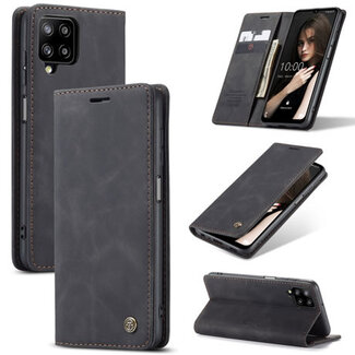 CaseMe CaseMe - Samsung Galaxy A12 Hoesje - Wallet Book Case - Magneetsluiting - Zwart