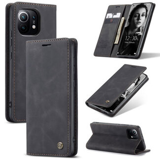 CaseMe CaseMe - Xiaomi Mi 11 Hoesje - Wallet Book Case - Magneetsluiting - Zwart