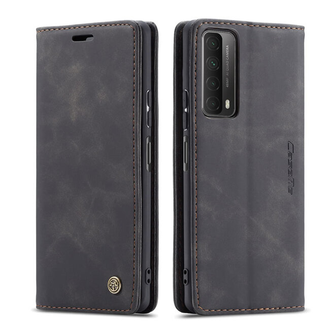 CaseMe - Huawei P Smart 2021 Hoesje - Wallet Book Case - Magneetsluiting - Zwart