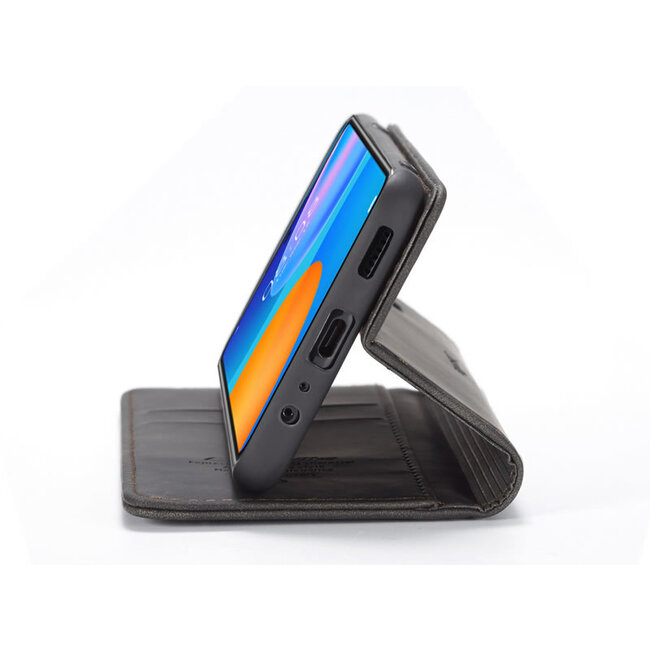 CaseMe - Huawei P Smart 2021 Hoesje - Wallet Book Case - Magneetsluiting - Zwart