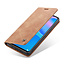 CaseMe - Huawei P Smart 2021 Hoesje - Wallet Book Case - Magneetsluiting - Licht bruin