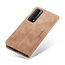 CaseMe - Huawei P Smart 2021 Hoesje - Wallet Book Case - Magneetsluiting - Licht bruin