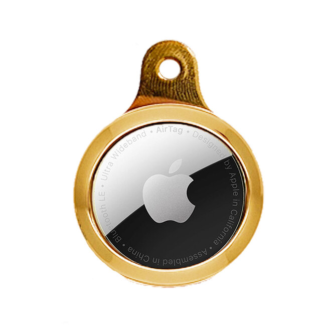 Apple Airtag-sleutelhanger - AirTag Bescherm Hoesje - Siliconen AirTag Apple Case - Goud