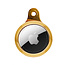 Case2go Apple Airtag-sleutelhanger - AirTag Bescherm Hoesje - Siliconen AirTag Apple Case - Goud