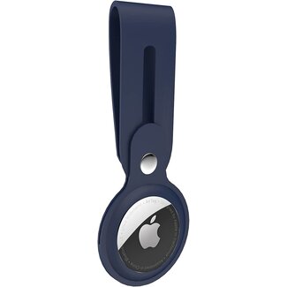 Case2go AirTag Siliconen Sleutelhanger - Apple AirTag Hanger - AirTag Hoesje - Donker Blauw