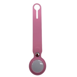 Case2go AirTag Siliconen Sleutelhanger - Apple AirTag Hanger - AirTag Hoesje - Roze