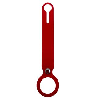Case2go AirTag Siliconen Sleutelhanger - Apple AirTag Hanger - AirTag Hoesje - Rood