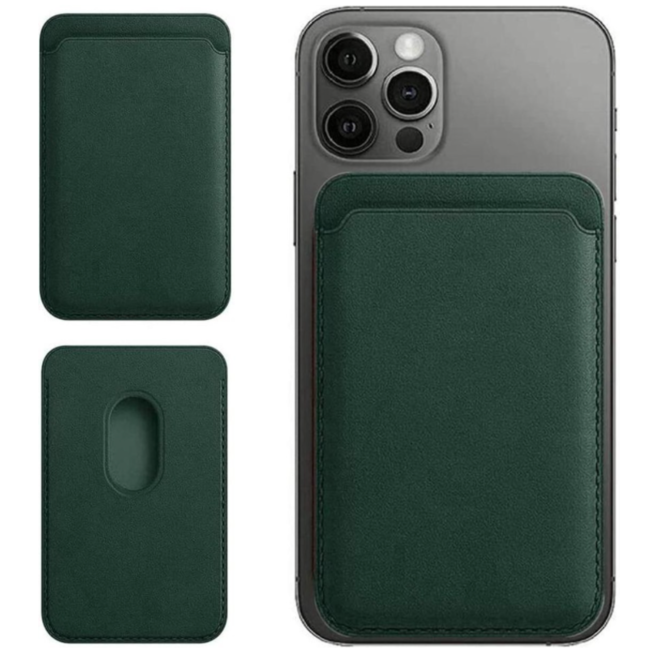 Case2go Magsafe Wallet Case voor iPhone 12 Mini iPhone 12 iPhone 12 Pro iPhone 12 Pro MAX Magnetische Kaarthouder Pasjeshouder Donker