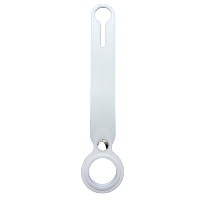 AirTag Siliconen Sleutelhanger - Apple AirTag Hanger - AirTag Hoesje - Wit