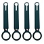 4-Pack AirTag Siliconen Sleutelhanger - Apple AirTag Hanger - AirTag Hoesje - Donker Groen