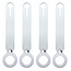 4-Pack AirTag Siliconen Sleutelhanger - Apple AirTag Hanger - AirTag Hoesje - Wit