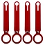 4-Pack AirTag Siliconen Sleutelhanger - Apple AirTag Hanger - AirTag Hoesje - Rood