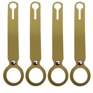 Case2go 4-Pack AirTag Siliconen Sleutelhanger - Apple AirTag Hanger - AirTag Hoesje - Geel