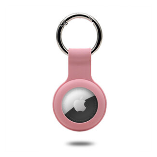 Case2go Apple Airtag-sleutelhanger - Siliconen AirTag Hoesje - AirTag hanger - Roze