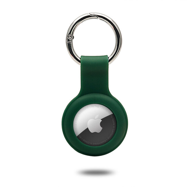 4-Pack Apple Airtag-sleutelhanger - Siliconen AirTag Hoesje - AirTag hanger - Donker Groen