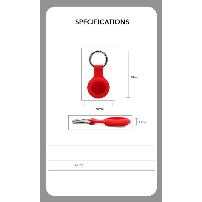 4-Pack Apple Airtag-sleutelhanger - Siliconen AirTag Hoesje - AirTag hanger - Turquoise