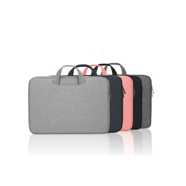 Case2go - Laptophoes 13 inch - Met Extra Accessoire Vak - Licht Grijs