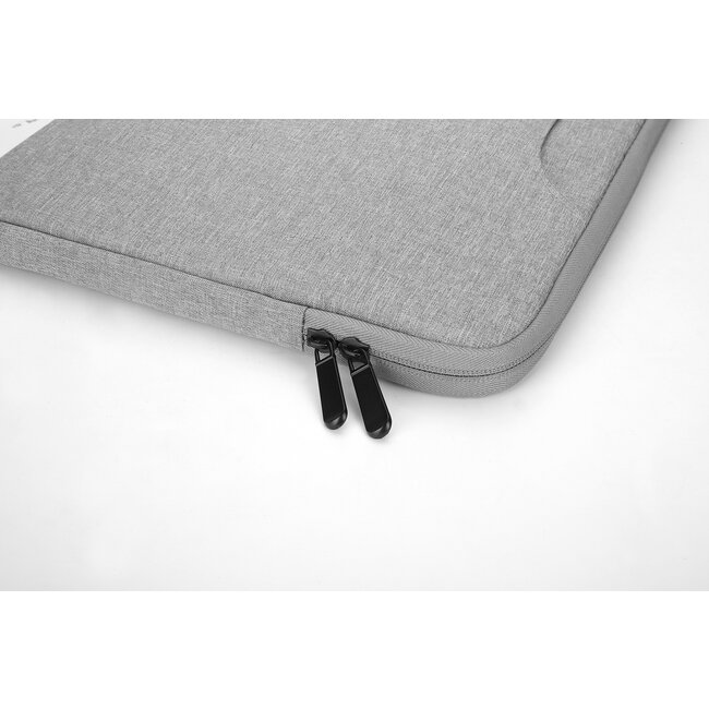 Case2go - Laptophoes 13 inch - Met Extra Accessoire Vak - Licht Grijs