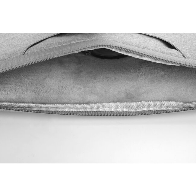 Case2go - Laptophoes 13 inch - Met Extra Accessoire Vak - Licht Grijs