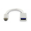 LMP - USB Type-C naar USB-A Female kabel - Tot 5 Gbps - 15 cm - Zilver