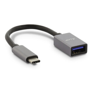 LMP LMP - USB Type-C naar USB-A Female kabel - Tot 5 Gbps - 15 cm - Donker Grijs