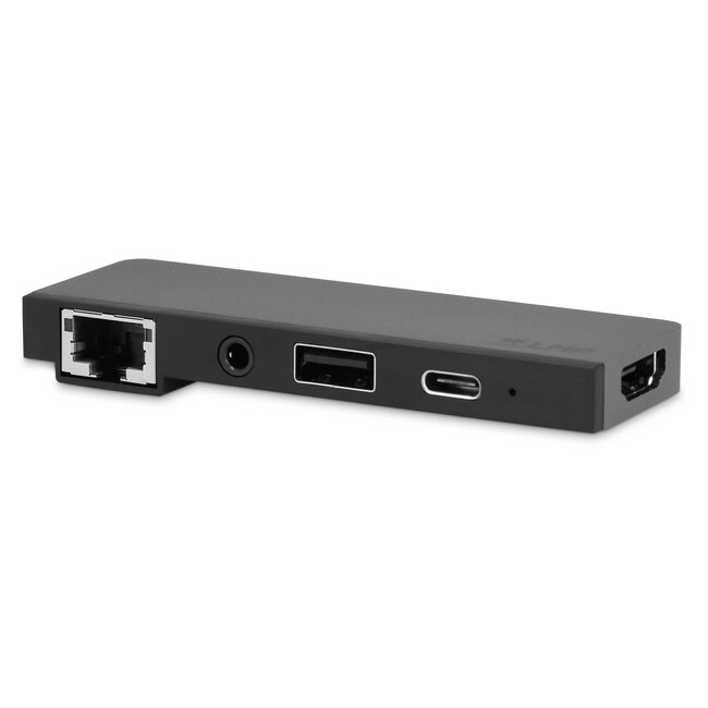 LMP - USB-C Tablet Pro Dock - 5-poorts USB-C Pro Dock met HDMI, USB-C, Ethernet, USB-C, 3.5 mm Jack aansluiting - Donker Grijs