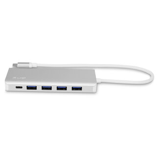 LMP LMP - USB-C Hub - 7-poorts USB-C Hub met 3x USB-C, 4x USB - Zilver