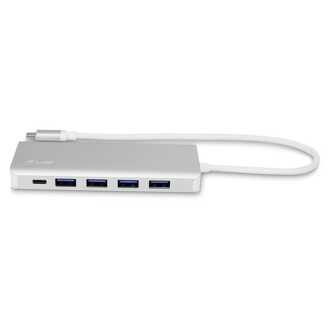 LMP - USB-C Hub - 7-poorts USB-C Hub met 3x USB-C, 4x USB - Zilver