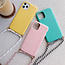 Hoesje Met Koord voor Apple iPhone 12 Mini - TPU Case - Siliconen Back Cover - Geel