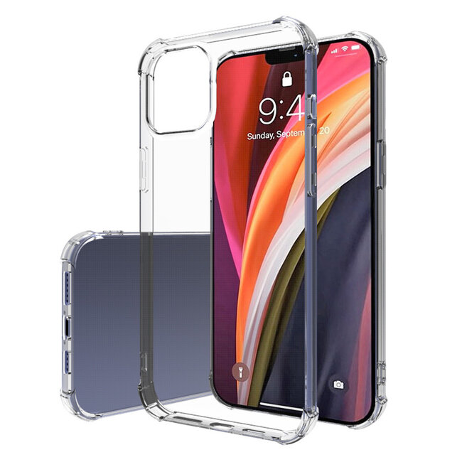 Apple iPhone 12 Pro Max Hoesje - Clear Soft Case - Siliconen Back Cover - Shock Proof TPU - Transparant
