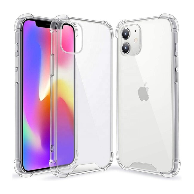 Apple iPhone 12 Mini Hoesje - Clear Hard PC Case - Siliconen Back Cover - Shock Proof TPU - Transparant