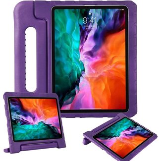 Case2go iPad Pro 2021 (11 Inch) Hoes - Schokbestendige iPad Hoes voor Kinderen met Handvat - Paars